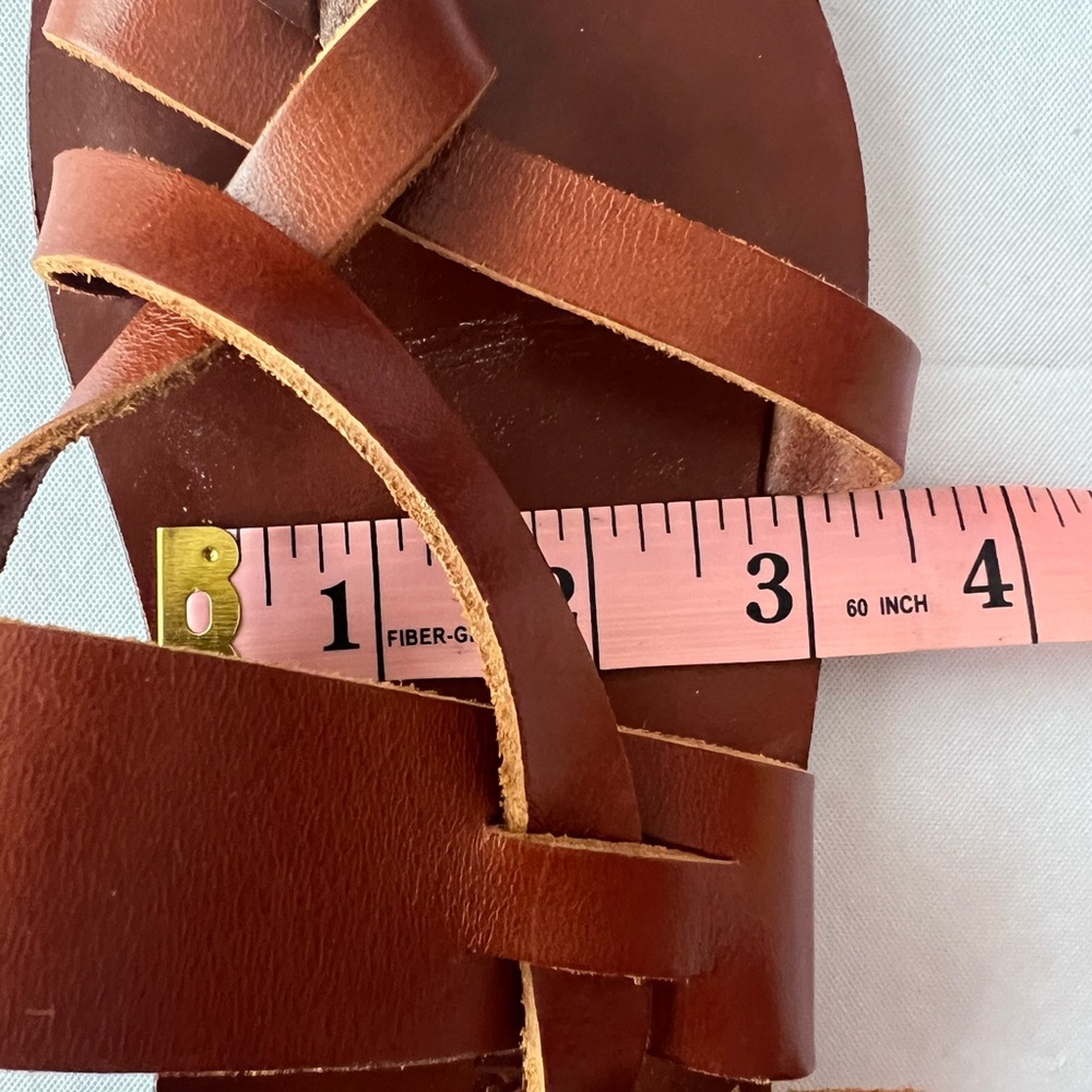 Brown Leather Women's Sandals - Picture 8 of 10